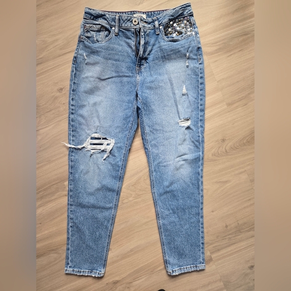 Edge Blue Distressed Women Jeans - Picture 3 of 7